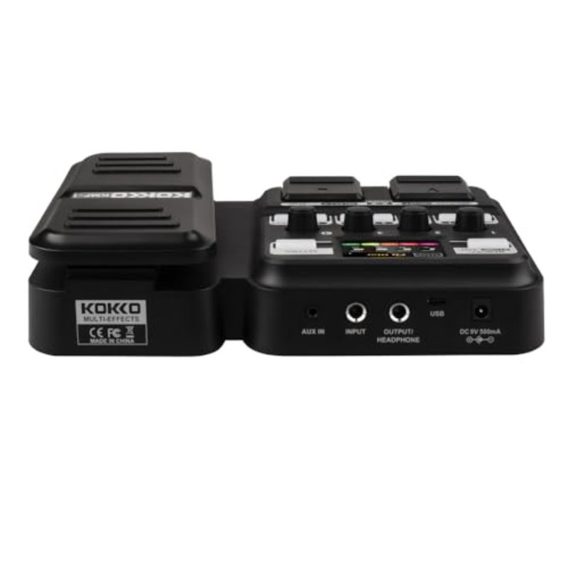 KMF-1 Multi-Effects Guitar Pedal Guitar processor with 18 amp and cabinet models, 59 effects, looper, drum machine, AUX input and headphone output. Color: Black - Image 3