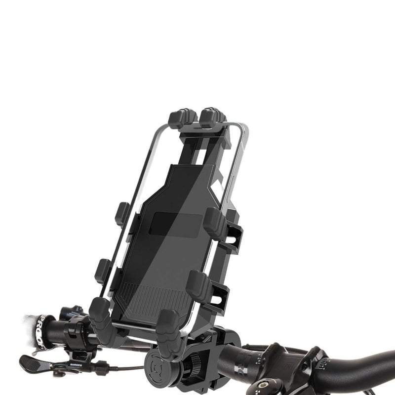 Secure Grip Phone Holder Motorcycle & Bicycle for Riding and Navigation and Octopus Clamp Mount for Universal Fit in Yellow - Image 2