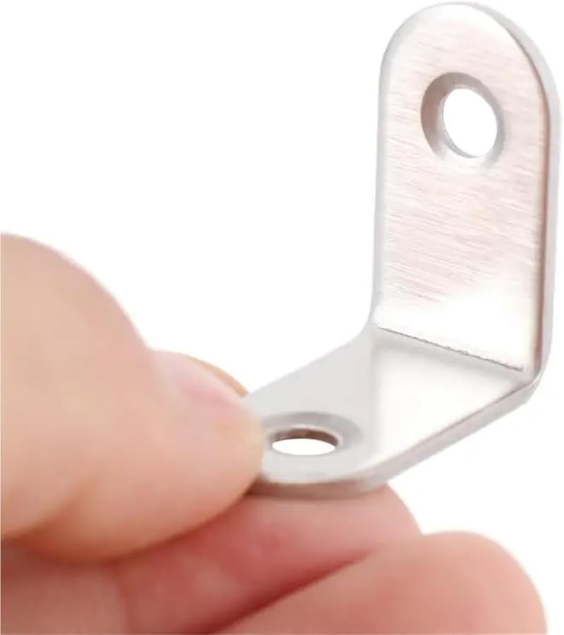 Stainless Steel Corner Brackets 20x20mm 100pcs Round End Angle Bracket For Furniture Shelves Cabinet - Image 4