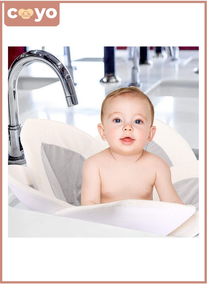 COYO Baby Bath Flower For Infants Warm & Cozy Bamboo Flower Bath Baby will love Blooming Bath Flower Fits Bathtub Sink Supports Newborns Lotus Flower Mat Travel Bag  - Image 2