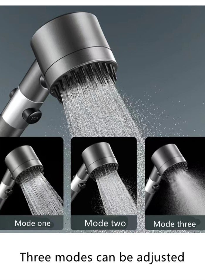 Kutis 1-Set Bathroom Shower Head Set ABS Gun Grey/Black 25x6x2 Centimeter - Image 3