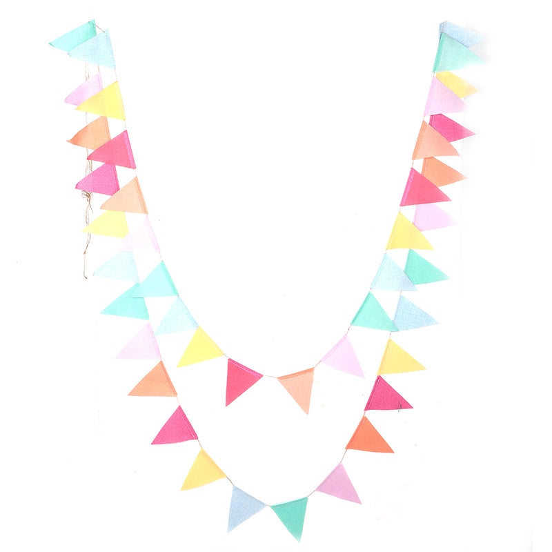Double Side Colorful Flag Pennants Multicolor Banner Bunting for Celebration(32.81ft 42pcs) - Image 5