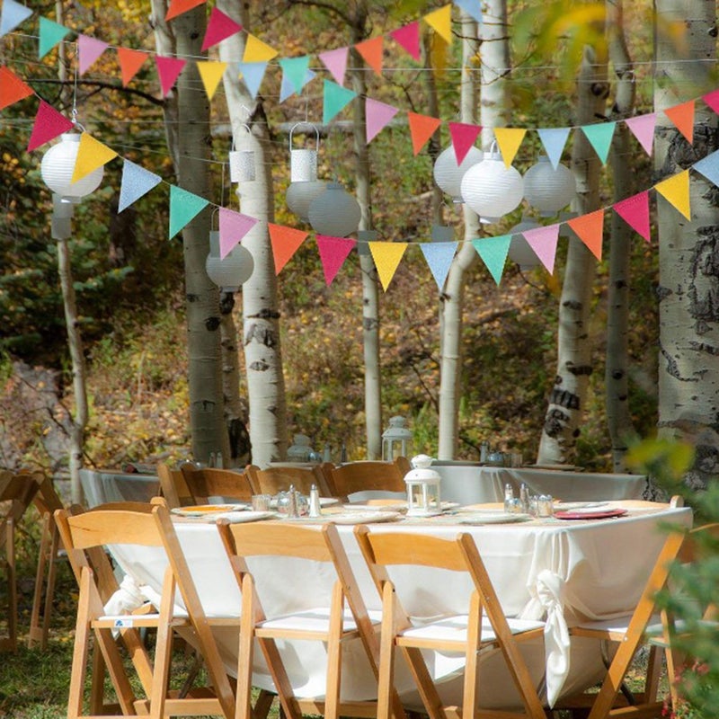Double Side Colorful Flag Pennants Multicolor Banner Bunting for Celebration(32.81ft 42pcs) - Image 1
