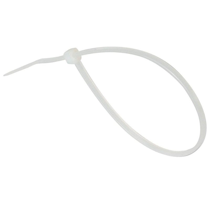 Gtse 8 Inch White/Clear Zip Ties  100 Pack  50Lb Strength  Uv Resistant Strong Nylon Cable Ties  Self-Locking 8"" Tie Wraps - Image 3