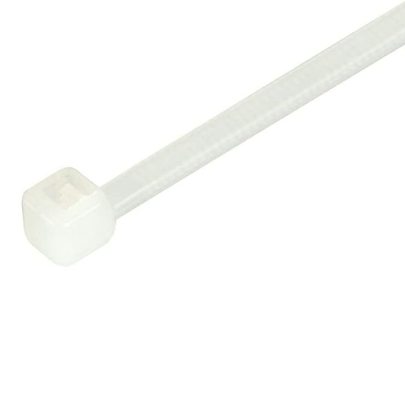 Gtse 8 Inch White/Clear Zip Ties  100 Pack  50Lb Strength  Uv Resistant Strong Nylon Cable Ties  Self-Locking 8"" Tie Wraps - Image 2