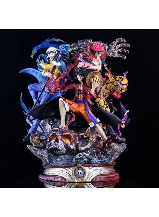 general One Piece Hand-made Three-captain Ghost Island Luffy Kidro desktop decoration Anime hand-made model - Image 2