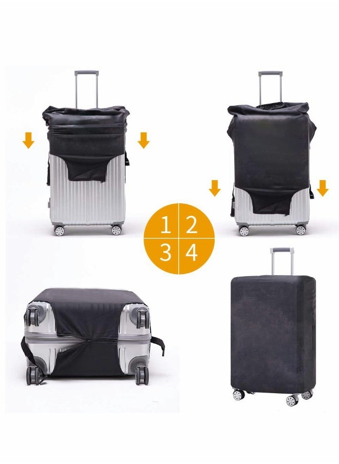 Generic Luggage Cover, Water-Washable Suitcase Cover, Spandex Elastic Anti Scratch Luggage Protective Covers for 22-24 Inch Trolley Case for Business Trip School Daily Usin (Rainforest)  - Image 2