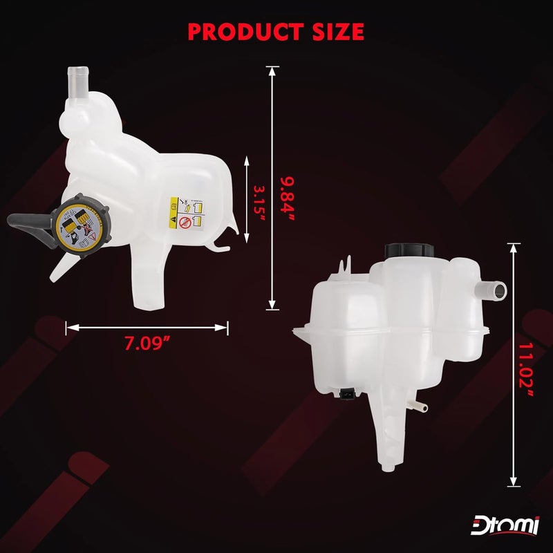 Dtomi Engine Coolant Expansion Reservoir Tank with Cap for Ford and Mercury Vehicles - Image 5