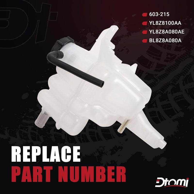 Dtomi Engine Coolant Expansion Reservoir Tank with Cap for Ford and Mercury Vehicles - Image 3