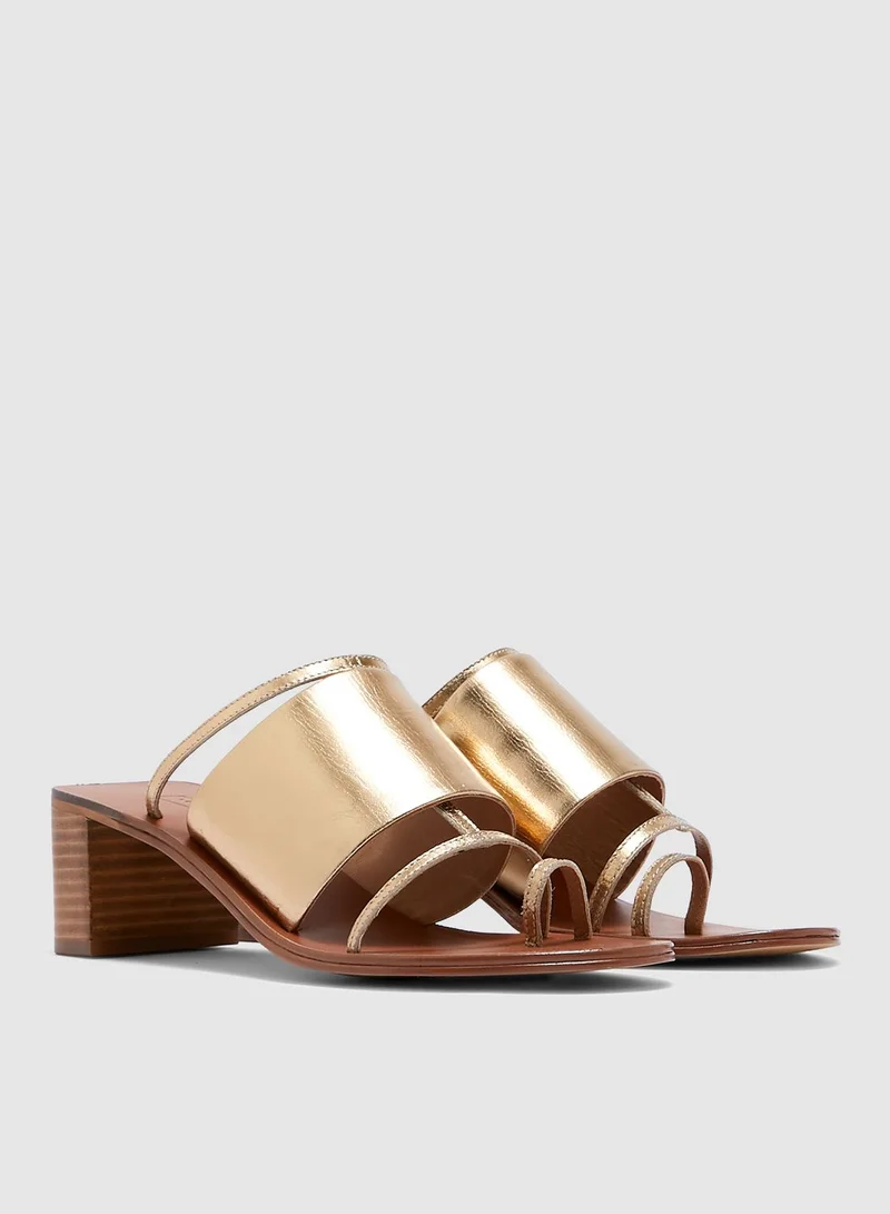 TOPSHOP Violet Mule Sandal - Gold