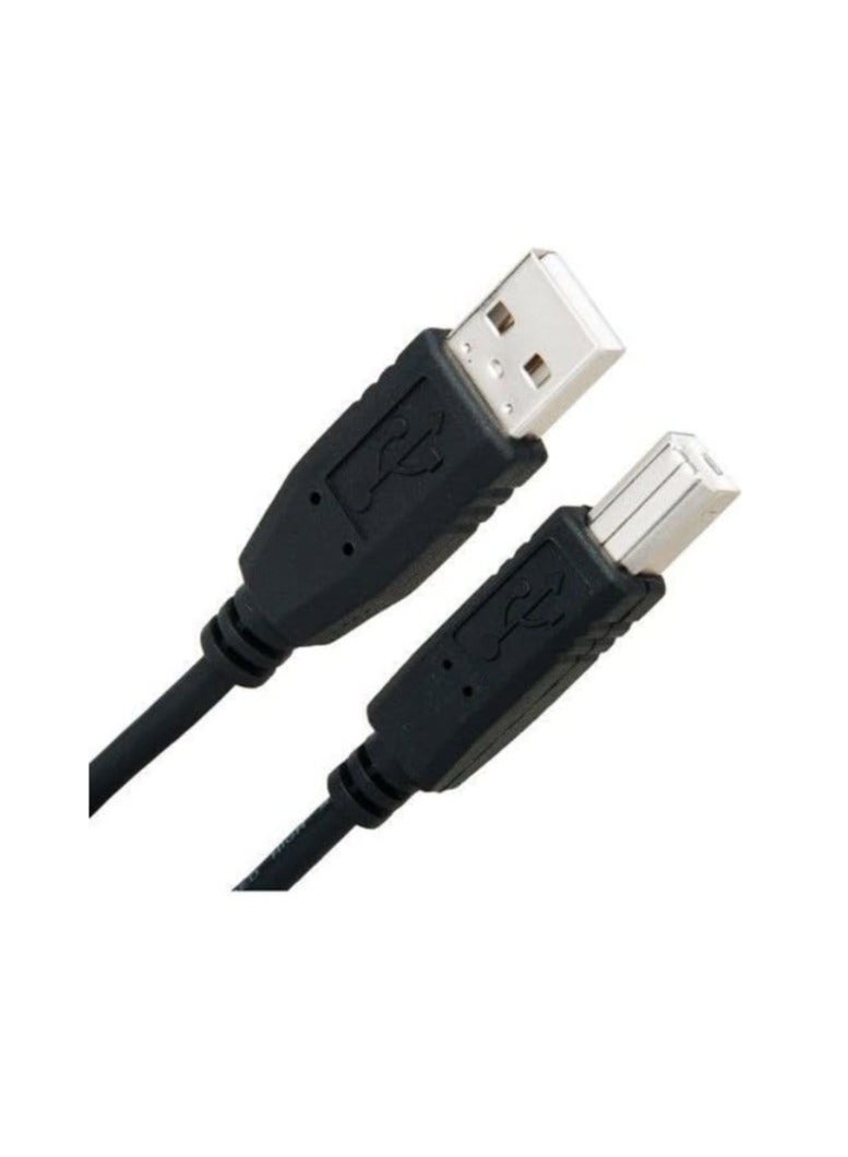 كابل طابعة بمنفذ USB 2.0 Type A إلى ذكر Type B أسود - Image 3