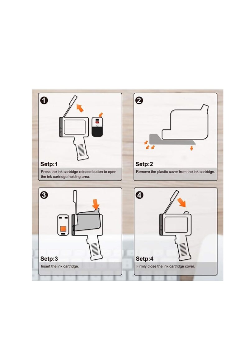 بنتساي BT-2580P الأصلي خرطوشة حبر جاف سريع المذيبات للطابعة النافثة للحبر المحمولة BENTSAI BT-HH6105B2 / BT-HH6105B3 / B10 (أسود) - Image 2