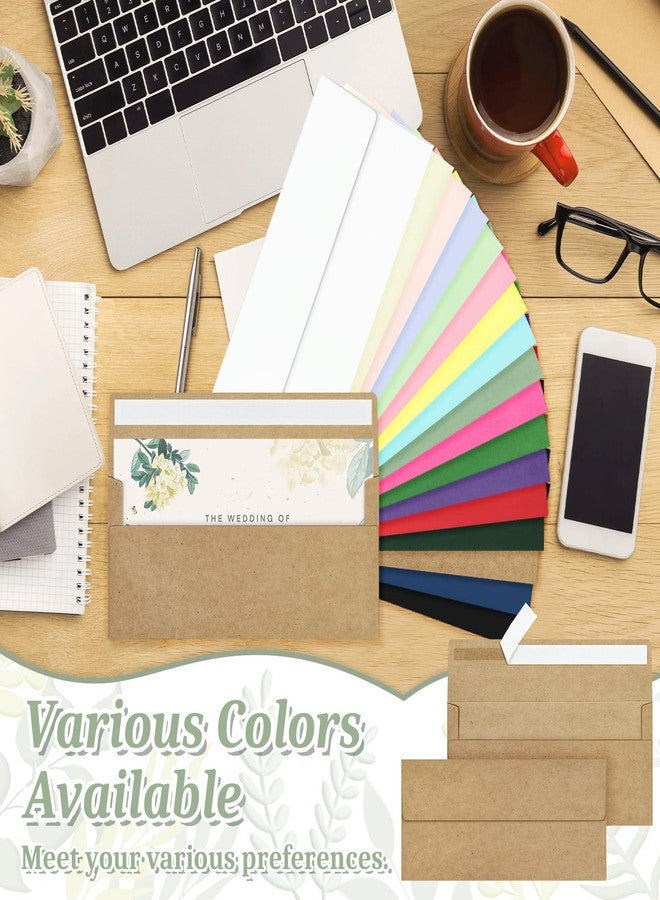 Mulbozy 50 Pcs Kraft #10 Business Envelopes, Self Seal Standard Envelopes, Windowless Business Mailing Envelopes for Office, Checks, Letters, Invoices, Statements, Wedding, 4-1/8 x 9-1/2 inch - Image 4