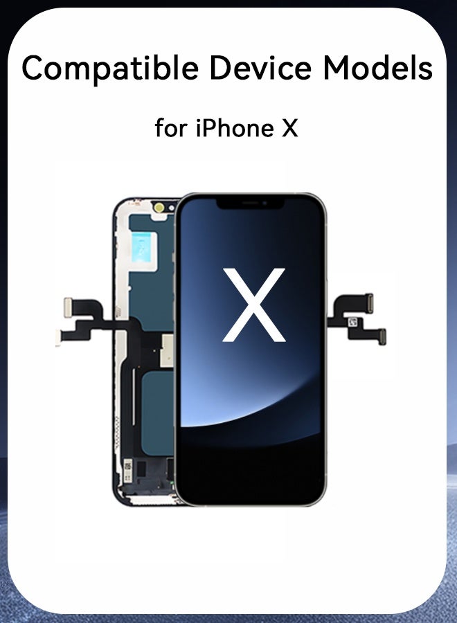 iPhone X Screen Replacement Kit，3D Touch LCD Screen Display 5.8 inch Digitizer Frame Assembly can move IC without pop-up window - Image 3
