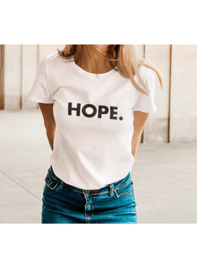 Primina Women's printed T-Shirt -Hope, round neck, 100% cotton, regular fit - Image 3