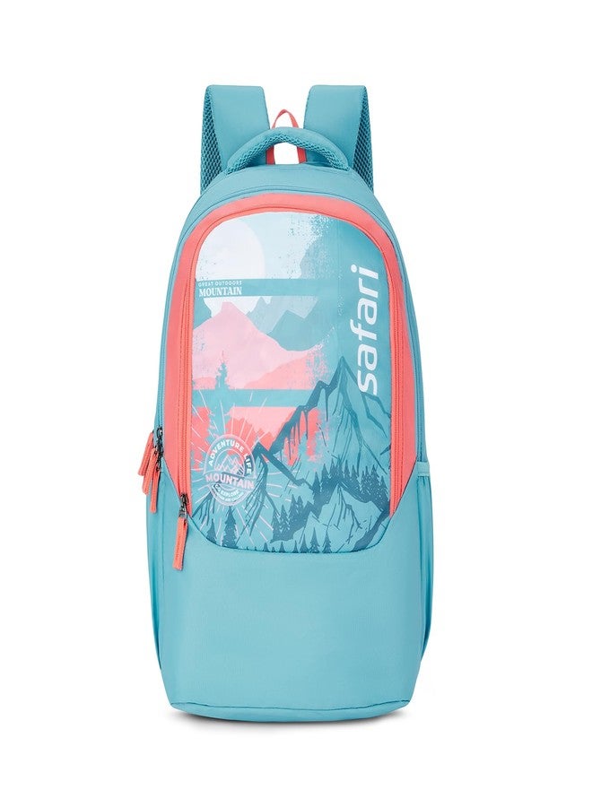 Safari Sigma 36L School bag for Boys and Girls, Office use/travel bag for man & women, Casual 3 Compartment Printed Large Men's Backpack Bags with Organizer, File holder, Color - Aqua - Image 1