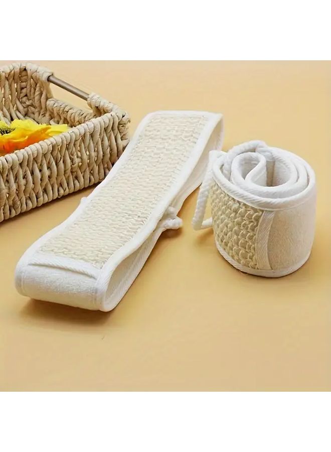 Beige Natural Soft Exfoliating Loofah Body Scrubber Gentle Massage Spa Sponge For Smooth Skin - Image 3
