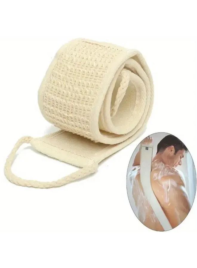Beige Natural Soft Exfoliating Loofah Body Scrubber Gentle Massage Spa Sponge For Smooth Skin - Image 1