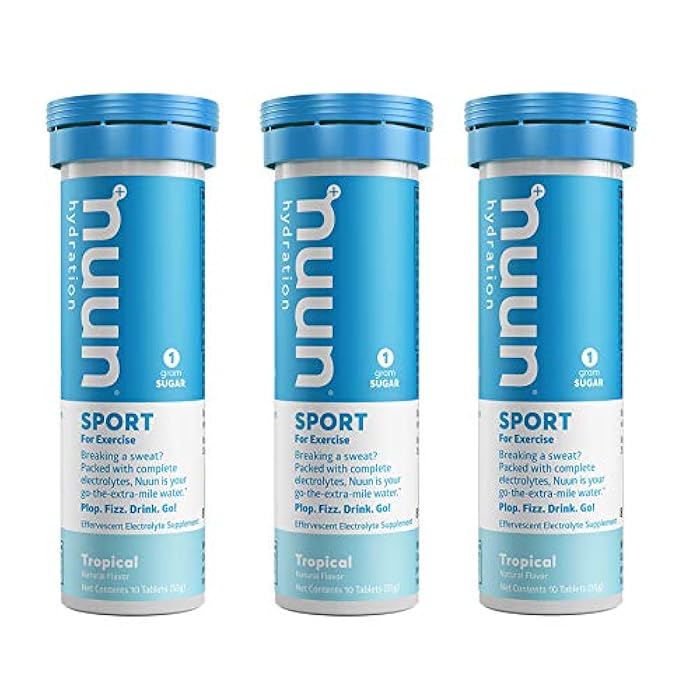 Nuun Active: Tropical Fruit Electrolyte Enhanced Drink Tabs (3 Tubes of 10 Tabs) - Image 1