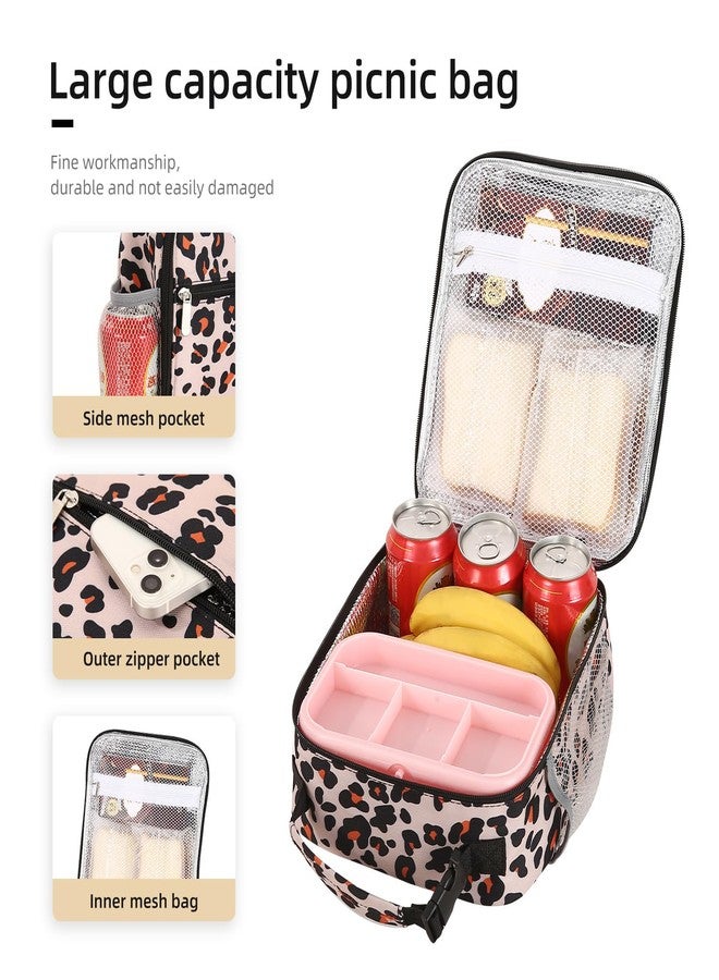 Lovoeo Lunch box Lunch bag for men women Insulated Lunchbox Lunch bags for Work Picnic Travel (Leopard) - Image 5