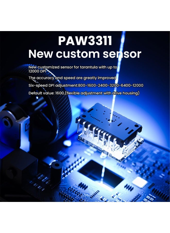 FURYCUBE G11 Gaming Mouse, Tri-Mode BT/2.4G Wireless/Wired, PixArt PAW3311 Sensor, Office/Gaming - Image 4