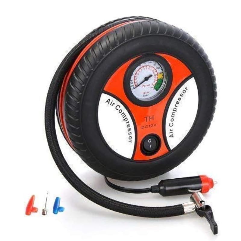 Air Pump for Cars and Bikes, Portable Design for Easy Inflation of Tires, Footballs, Bikes for Multiple Uses Portable Inflator Works with Arabic Lighter - KaberTrade