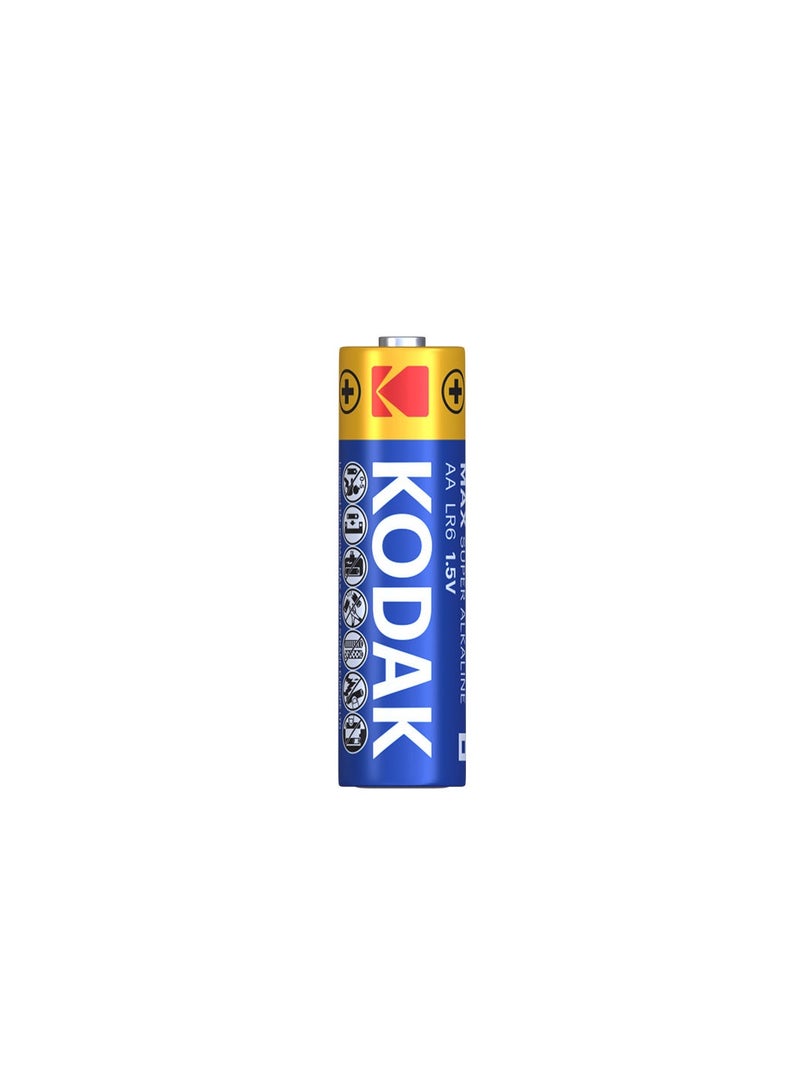 Kodak AAx4 MAX Super 1.5V Alkaline Batteries - 5 Cards (20 Batteries) - Image 2