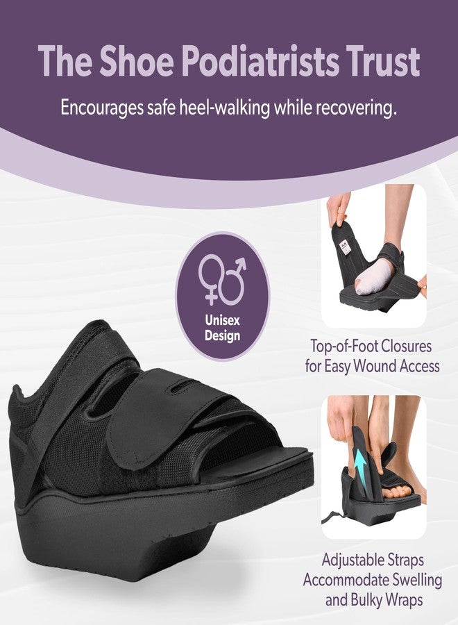 BraceAbility Forefoot Offloading Post-Op Shoe - Non-Weight Bearing Medical Wedge Boot for Diabetic Foot Ulcer, Metatarsal Fracture, Broken Toe, Bunion, Hammer Toe Surgery - Fits Men and Women (XL) - Image 3