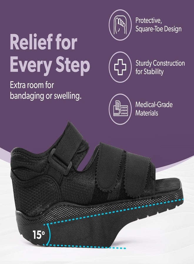 BraceAbility Forefoot Offloading Post-Op Shoe - Non-Weight Bearing Medical Wedge Boot for Diabetic Foot Ulcer, Metatarsal Fracture, Broken Toe, Bunion, Hammer Toe Surgery - Fits Men and Women (XL) - Image 5