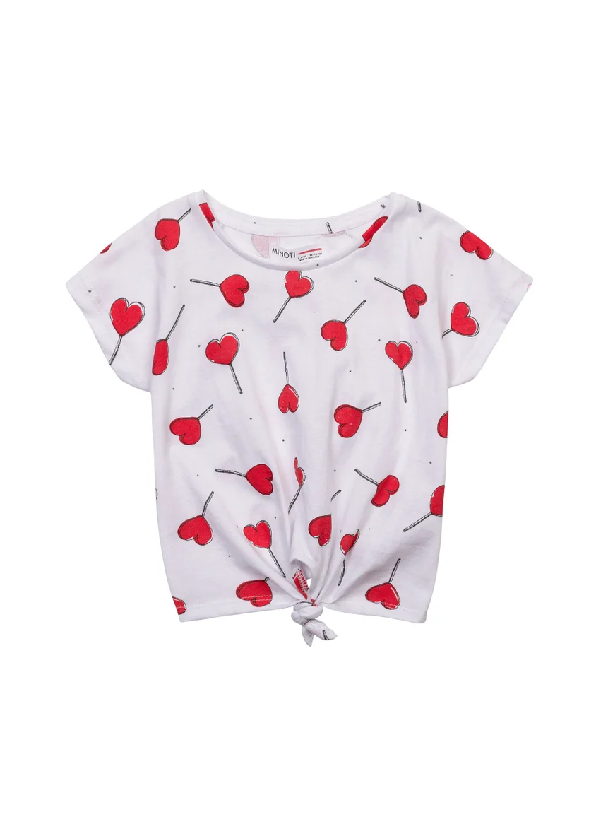MINOTI Teen Girls Tie Front T-Shirt