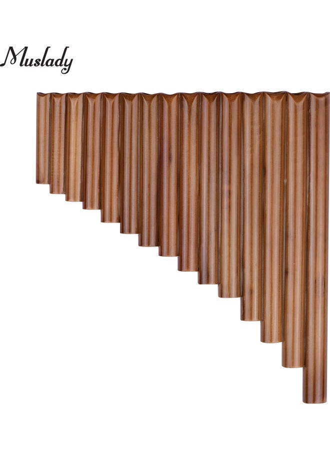 نيبمينينت 15 Pipe Pan Flute G Key Pipes Natural Bamboo Panpipes Chinese Traditional Woodwind Instrument With Carry Bag - Image 1