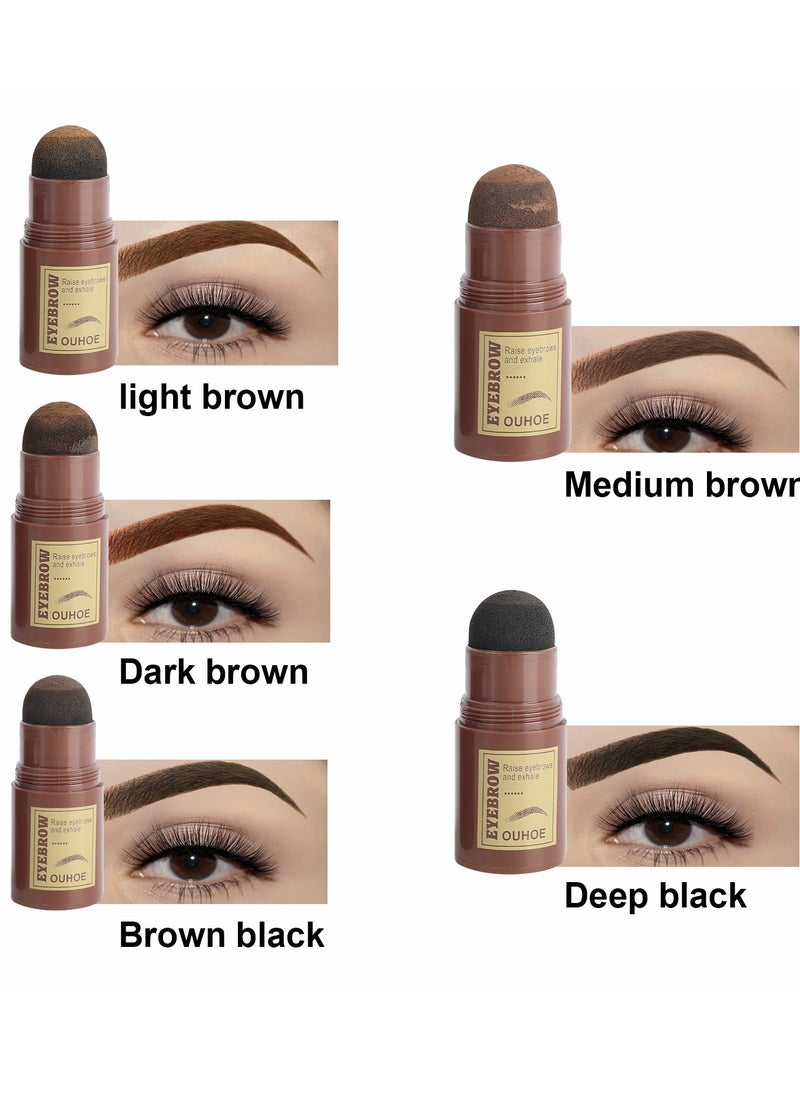 OUHOE - 5color Eyebrow Stamp Stencil Kit One Step Brow Stamp Shaping Kit - Image 1
