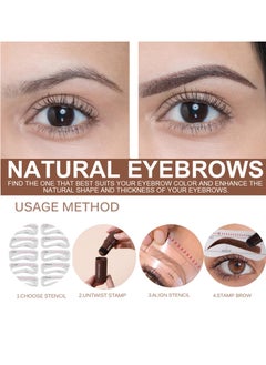 OUHOE 5color Eyebrow Stamp Stencil Kit One Step Brow Stamp Shaping Kit  - Image 2