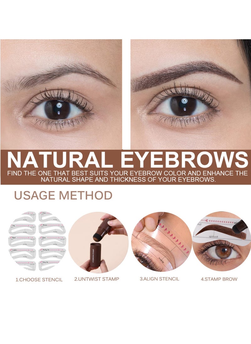 OUHOE - 5color Eyebrow Stamp Stencil Kit One Step Brow Stamp Shaping Kit - Image 1