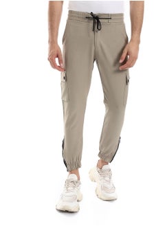 White Rabbit Slip On Plain Black Men Practical Joggers