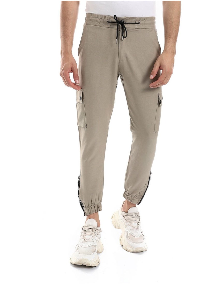 WHITE RABBIT - White Rabbit Slip On Plain Black Men Practical Joggers - Image 1