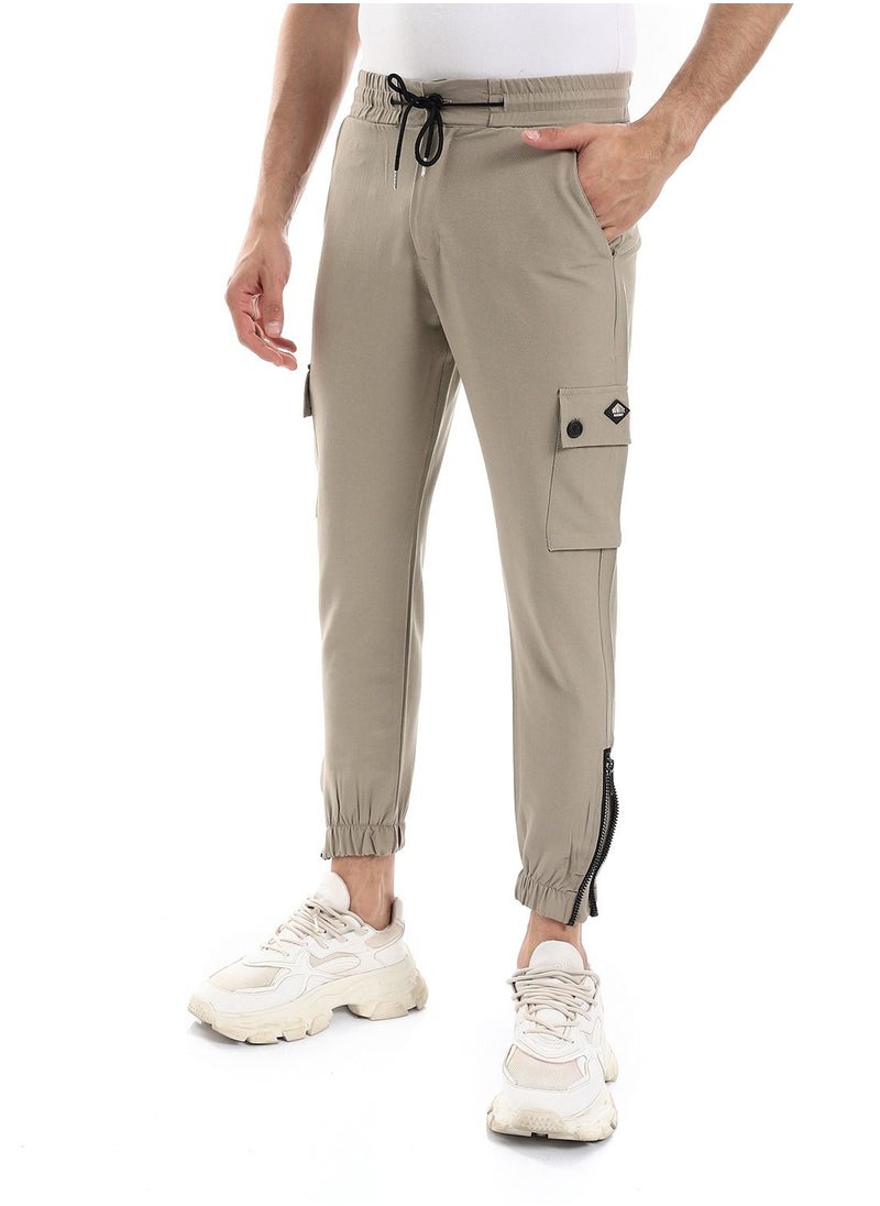 WHITE RABBIT - White Rabbit Slip On Plain Black Men Practical Joggers - Image 1