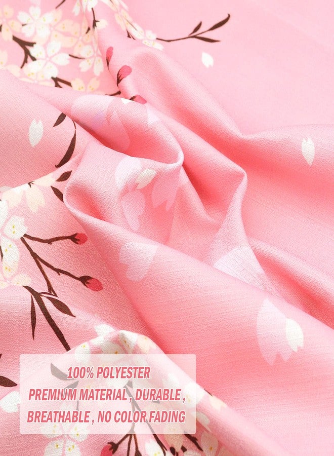 LIGICKY Noren Japanese Doorway Curtain Printed Cherry Blossom Door Curtains Window Tapestry for Home Decoration, 33.5"x59" Pink - Image 5