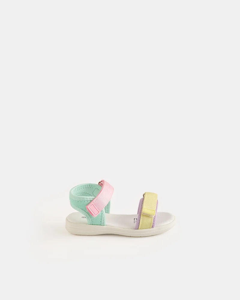 Redtag Infant Girls Assorted Strappy Sporty Sandals