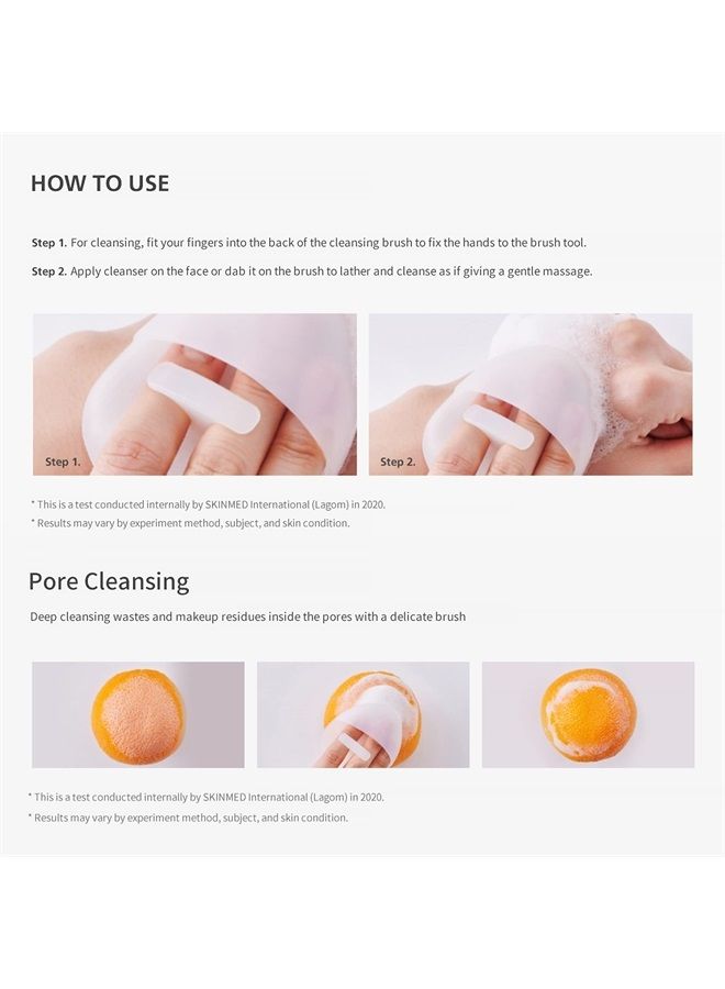 LAGOM Cellup Facial Cleansing Brush Medical-Grade Biocompatible Soft Silicone Pore Bristle Irritation-Free Deep Cleaning Gentle Face Wash Massage Scrub Exfoliating Pad for Sensitive Dry Oily All Skin - Image 2
