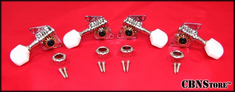C. B. Gitty Cigar Box Guitar Parts: Shane Speal Signature Tuners for 4-string guitars - 2 left / 2 Right - Image 2