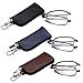 OWTXIS 3 Pack Folding Reading Glasses for Men Women Keychain Compact Readers Blue Light Portable Pocket Eyeglasses Black Blue Brown 200 - Image 1