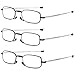 OWTXIS 3 Pack Folding Reading Glasses for Men Women Keychain Compact Readers Blue Light Portable Pocket Eyeglasses Black Blue Brown 200 - Image 4