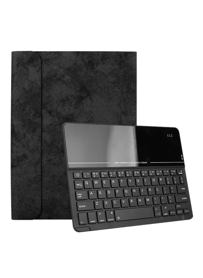 NIBEMINENT Wireless Bluetooth Smart Keyboard With Flip Cover Black - Image 2