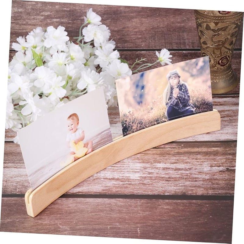 Wooden Photo Stand Base 2 Pack Eco Friendly Card Display Holder - Image 3