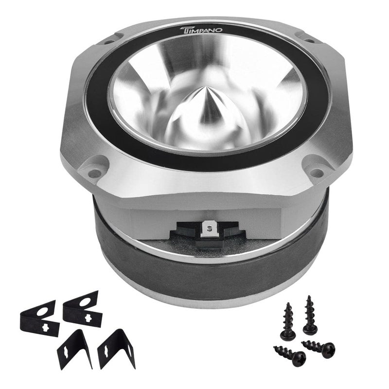 Timpano Super Tweeter 4 Inch TPT-ST25 Chrome, 8 Ohm, 900 Watts Max, 107 dB, 1.5 in Voice Coil, HIgh Sensitivity, Slim Profile Bullet Tweeters Speakers for Pro Audio (Pair) - Image 3