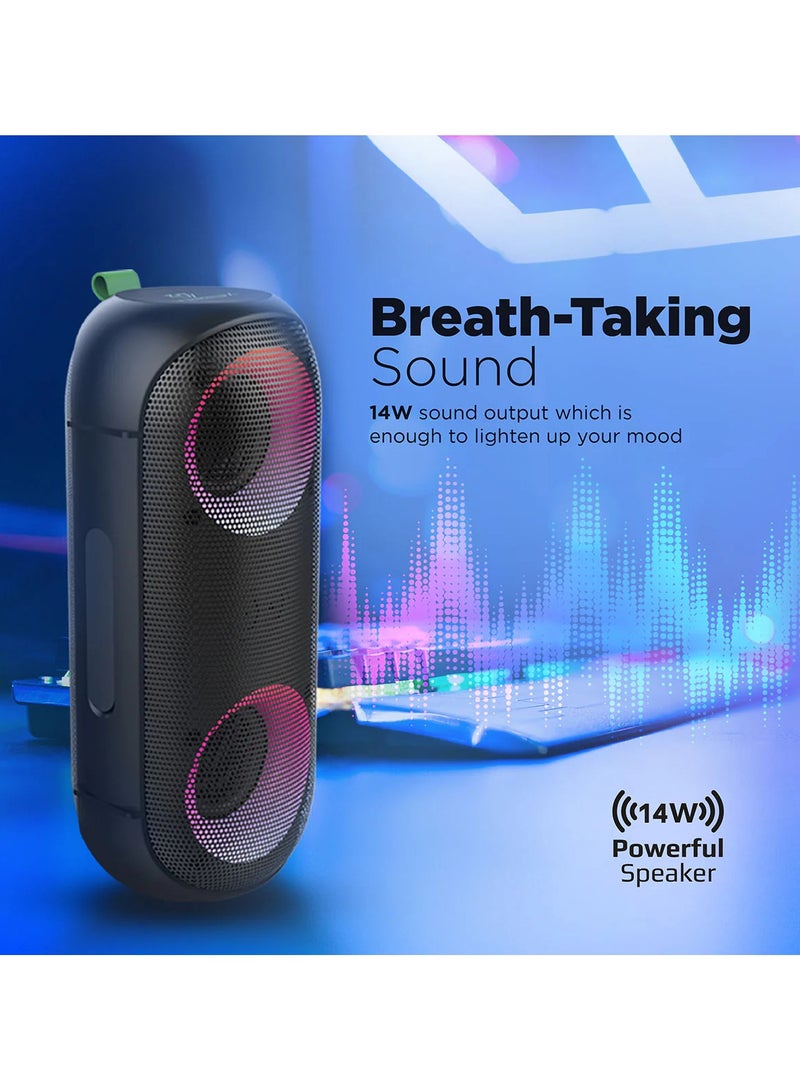 فيرتوكس مكبرات صوت رومبا اللاسلكية الغامرة لعشاق الألعاب مع إضاءة LED بتقنية Aurasync |  اتصال بلوتوث | تصميم محمول | مقاومة للماء بمعيار IPX6 - Image 2