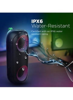 VERTUX Immersive Roomba Wireless Gaming Speakers with Aurasync LED Lighting | Bluetooth Connectivity | Portable Design | IPX6 Water Resistant  - Image 4