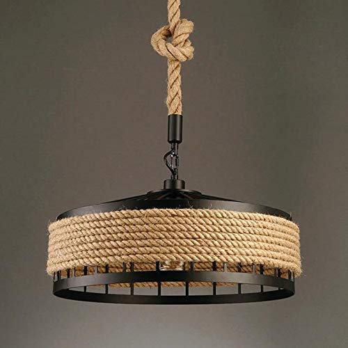 M2 Look Vintage Ceiling Light Chandelier Rustic Hemp Rope Pendant Lamp, Ceiling Lamp - Image 3