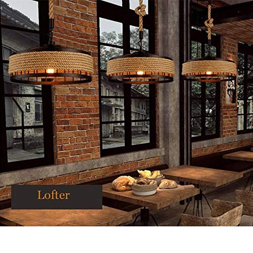 M2 Look Vintage Ceiling Light Chandelier Rustic Hemp Rope Pendant Lamp, Ceiling Lamp - Image 4